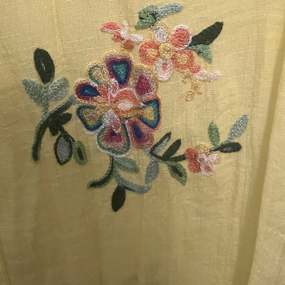 Anthropologie fig & flower Yellow Floral Button Down Shirt - Picture 3 of 4